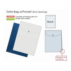  PLUS Gusseted Data Bag, Potrait (Clear)