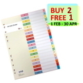  POP BAZIC Paper Index Divider Colour (A-Z), A4