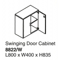  Swing Door Cabinet w/ Lock 8822/W (Beech)