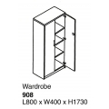  SHINEC Wardrobe with Lock 908 (Grey)