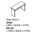  SHINEC Side Return Table SR90 (Grey)