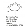  SHINEC Connection Top w/ Metal Leg 1100 (Beech)