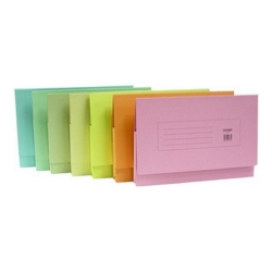  POP BAZIC Paper Pocket File, F4 5's (Grn)