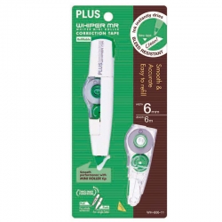  PLUS Correction Tape w/Refill, 6mm x 6m