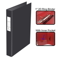  POP BAZIC PVC 2 Ring File 212,  1.5"A4 (Blk)