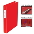  POP BAZIC PVC 2 Ring File 212,  1.5"A4 (Rd)