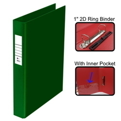  POP BAZIC PVC 2 Ring File 212,  1.5"A4 (D.Gn)