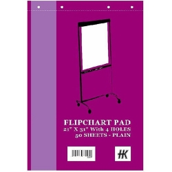  HK Flipchart Pad w/4-Hole, 21x31" 50's