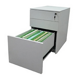  3-Drawer Metal Mobile Pedestal