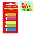  Anniversary Sales - POP BAZIC Sticky Index Note 44x12mm (5 Colour)