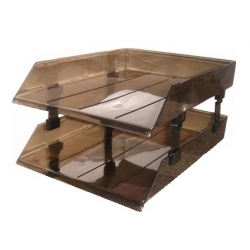  HK Plastic Tray 628, 2-Tiers (Smoke)