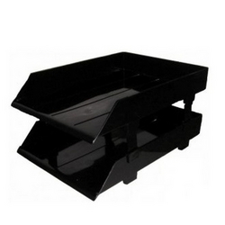  HK Plastic Tray 628, 2-Tiers (Black)