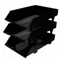  HK Plastic Tray 638, 3-Tiers (Black)