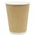  Paper Hop Cup Brown Ripple 8Oz x 500's/Ctn