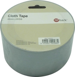  POP BAZIC Cloth Tape PBCT489, 48mm (Sil)