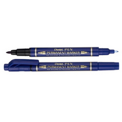  PENTEL Twin Tip Permanent Marker (Blu)