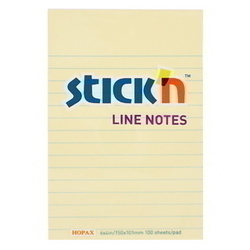  HOPAX Line Notes 21056 6" x 4", 100Shts (Yellow)