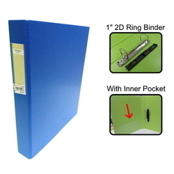  POP BAZIC PP 2D Ring File, 1.5" A4 (Blu)