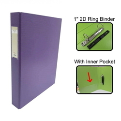  POP BAZIC PP 2D Ring File, 1.5" A4 (Vio)