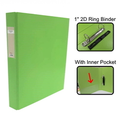  POP BAZIC PP 2D Ring File, 1.5" A4 (L.Gn)