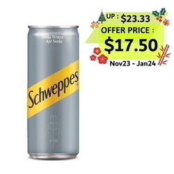  SCHWEPPES Soda Water, 320ml x 24 Cans