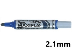  PENTEL Maxiflo Whiteboard Marker, Bullet (Blu)