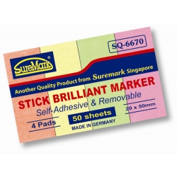  SUREMARK Note Pad, 20x50mm 4 Pad (4C)