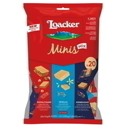  LOACKER Minis Crispy Wafers, Mix 200G/20'S