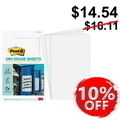  3M Post-It® Dry Erase Sheets 3Sheets, 7" x  11.3" (DEFSHEET-3PK)