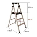  BOOMJOY 3-Step Ladder BJ-TZ-3T (Aluminium Gold)