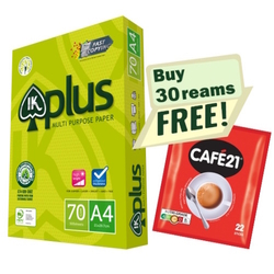  IK PLUS Multi Purpose Copier Paper, A4 70g 500's