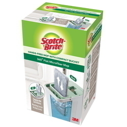  3M SCOTCH-BRITE™ Compact Hands-Free Flat Mop With Bucket Set (HFB002)