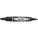  ZEBRA Hi-McKie Perm. Twin Head Marker (Blk)