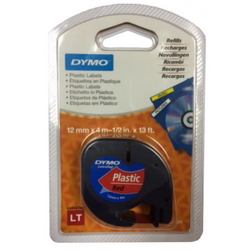  DYMO Letratag Tape Plastic 91203 (Red)