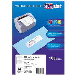  UNISTAT White Label, 99.1x38.1mm x 1400's