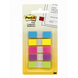  Anniversary Sales - 3M Post-It® Tape Flags, 0.47" x 1.7"/5Colour x 20 Sheets (683-5CF)