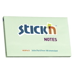  HOPAX Regular Notes Pastel 21156 3" x 5",100Shts (Green)