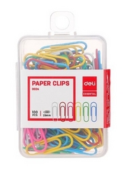  Deli Colour Paper Clips Set 0024, 29mm 100's