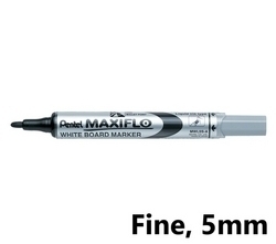  PENTEL Maxiflo Whiteboard Marker, Bullet (Blk)